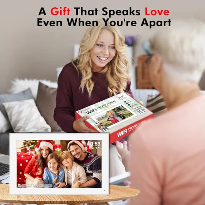 15.6" Frameo Digital Picture Frame WiFi, 1920x1080 IPS FHD Touch Screen Large Electronic Photo Frames, Send Photos from Your Phone from Anywhere, Best Gifts for Parents and Grandparents by moonka - Image 8