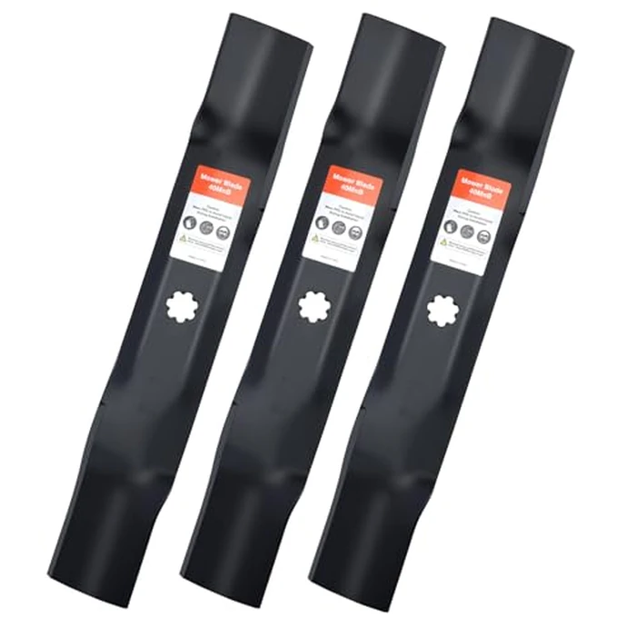 Grasscool GY20852 Mulching Blades with 7 Star Mounting Pattern for John D-eere 48 inch Deck Mower E140 D140 D160 E160 E170 E150 LA145 LA140 48" Zero Turn Lawn Tractor Replace GX21784 by Grasscool - Image 1