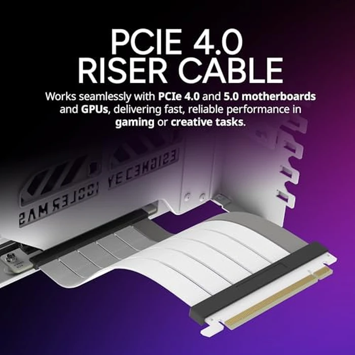 Cooler Master Vertical GPU Card Holder Kit V3 White, PCIe 4.0 5.0 Motherboards GPUs RTX 5090 RX 9070 XT, ABS Casing, 165mm Length, Modula Adjustable for E-ATX ATX Micro ATX Case by Cooler Master - Image 2