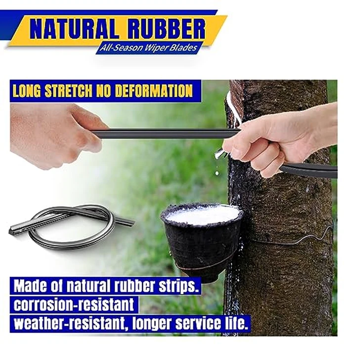 3 wipers Replacement for BMW X3 2004-2010, Windshield Wiper Blades Original Equipment Replacement - 22"/20"/14" (Set of 3) U/J Hook by Rooppa - Image 4