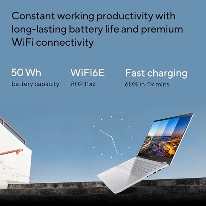 ASUS Vivobook S 14 Flip Laptop, 14” WUXGA Touch Display, Intel Core i7-13620H CPU, 16GB DDR4 RAM, 1TB SSD, NumberPad, WiFi 6E, Windows 11 Home, Cool Silver, TP3402VA-AS71T-CA by Asus - Image 3
