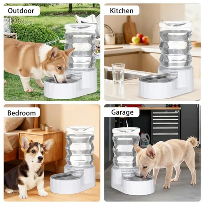 RIZZARI Automatic Gravity Pet Dispenser: Helps Prevent Urinary Stones - Activated Carbon Ion Exchange System - 6.5L Large Capacity Stainless Steel-Ideal for Cats & Small Dogs-All-Day Hydration at Home by RIZZARI - Image 4