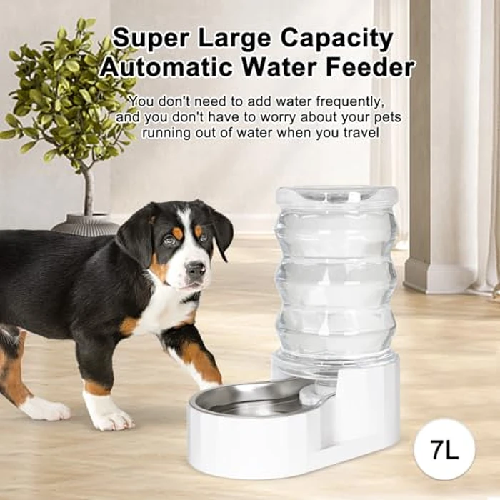 RIZZARI Automatic Gravity Pet Dispenser: Helps Prevent Urinary Stones - Activated Carbon Ion Exchange System - 6.5L Large Capacity Stainless Steel-Ideal for Cats & Small Dogs-All-Day Hydration at Home by RIZZARI - Image 6
