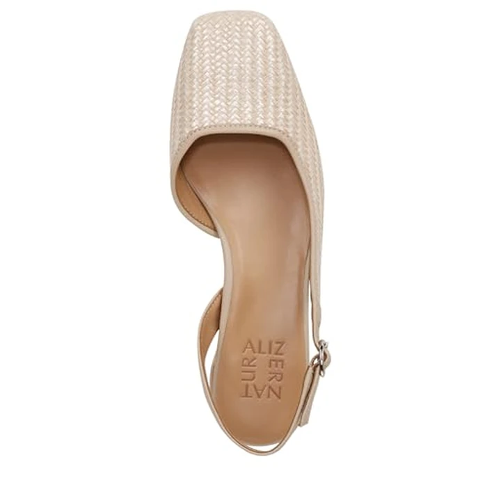 Naturalizer Women Jayla Low Heel Slingback Dress Shoe, Beige Woven Fabric, 8.5 by Naturalizer - Image 5