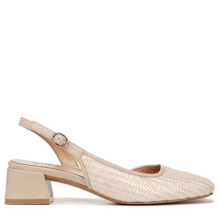 Naturalizer Women Jayla Low Heel Slingback Dress Shoe, Beige Woven Fabric, 8.5 by Naturalizer - Image 6
