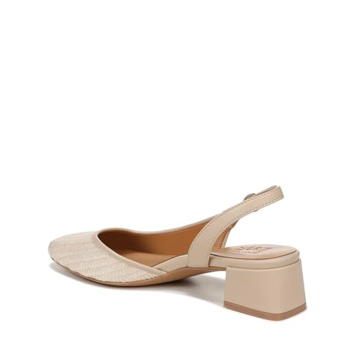 Naturalizer Women Jayla Low Heel Slingback Dress Shoe, Beige Woven Fabric, 8.5 by Naturalizer - Image 8