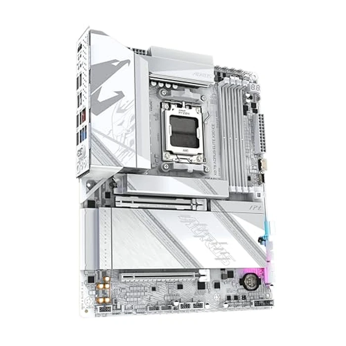GIGABYTE X870 AORUS Elite X3D ICE AMD AM5 ATX Motherboard, Support AMD Ryzen 9000/8000/7000 Series, DDR5, 16+2+2 Power Phase, 4X M.2, PCIe 5.0, USB4, WIFI7, PCIe-EZ Latch Plus, 5-Year Warranty by GIGABYTE - Image 3