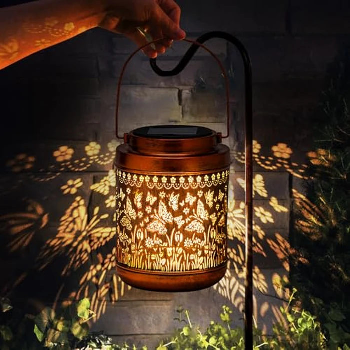 Butterfly Solar Lanterns Outdoor Waterproof - Birthday Gifts for Women Mom Grandma - Metal Hanging Garden Decorative LED Lights for Yard Patio Lawn Porch Backyard Deck by PathGlo - Image 6