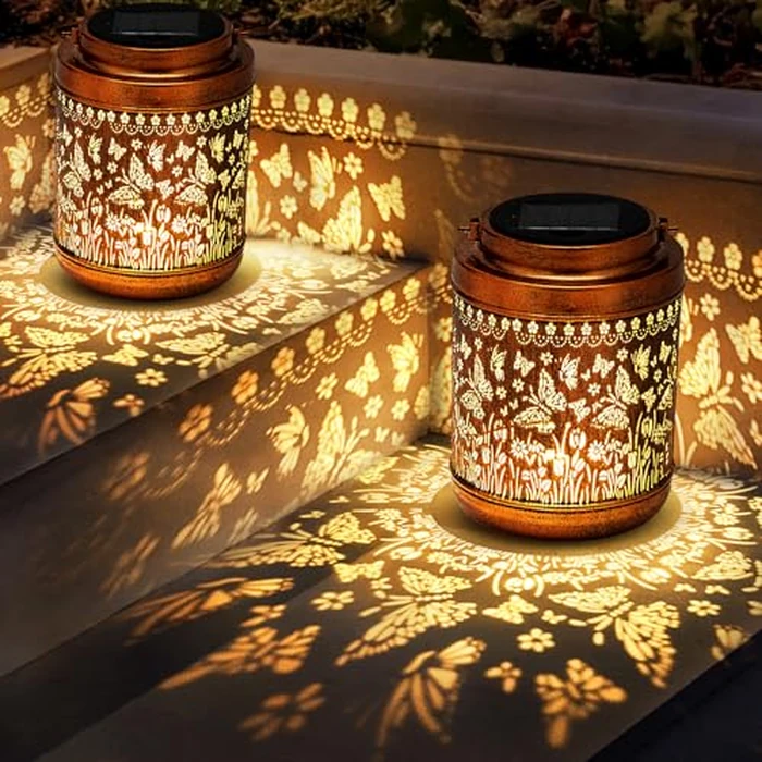 Butterfly Solar Lanterns Outdoor Waterproof - Birthday Gifts for Women Mom Grandma - Metal Hanging Garden Decorative LED Lights for Yard Patio Lawn Porch Backyard Deck by PathGlo - Image 7