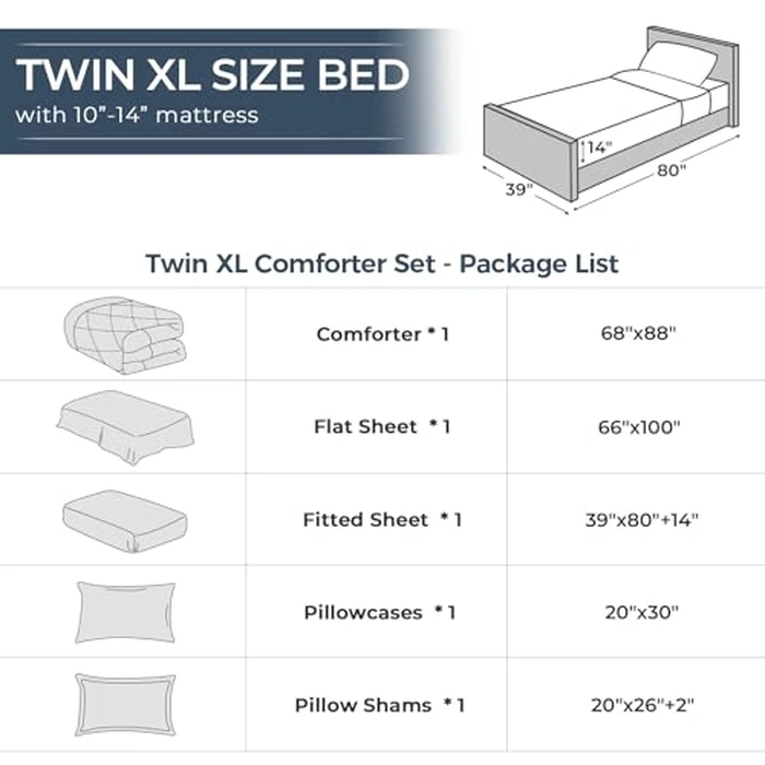HEVUMYI Twin-XL Comforter Set - 5-Piece All Season Bed in a Bag Twin-XL, Ultra Soft Bedding Set with Comforter, Flat Sheet, Fitted Sheet, Pillowcases, Pillow Shams, Baby Pink by HEVUMYI - Image 8