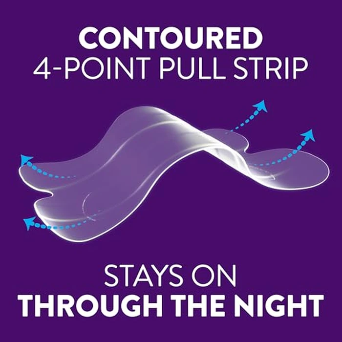 ZzzQuil Sleep Nasal Strips, Clear Nasal Strips, Snoring Relief from Nasal Congestion, Works Instantly, Reduces Nasal Congestion for Less Snoring and Better Sleep, Drug Free, 52 Nasal Strips by ZzzQuil - Image 3