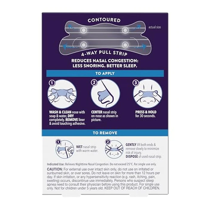 ZzzQuil Sleep Nasal Strips, Clear Nasal Strips, Snoring Relief from Nasal Congestion, Works Instantly, Reduces Nasal Congestion for Less Snoring and Better Sleep, Drug Free, 52 Nasal Strips by ZzzQuil - Image 9