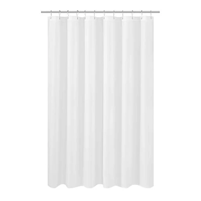 N&Y HOME Longer Shower Curtain Liner Fabric - 72 x 75 inch, Hotel Quality, Washable, White Spa Bathroom Curtains with Grommets by N&Y HOME - Used - Very Good condition