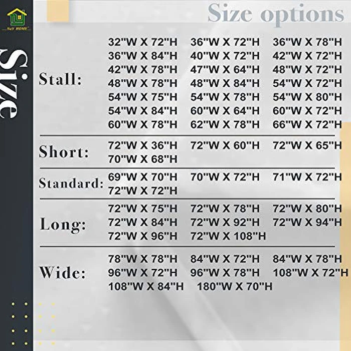 N&Y HOME Longer Shower Curtain Liner Fabric - 72 x 75 inch, Hotel Quality, Washable, White Spa Bathroom Curtains with Grommets by N&Y HOME - Image 6