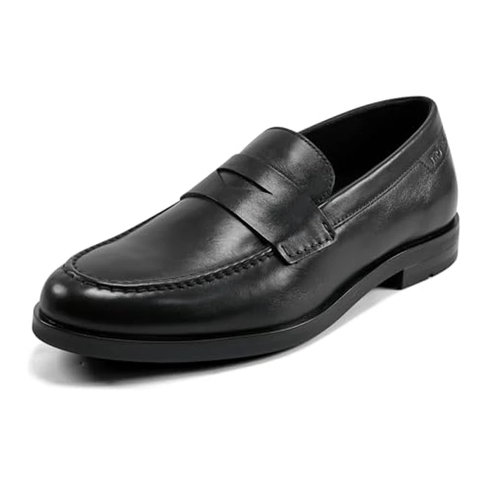 Rockport Men's Sutton Penny Loafer, Black Leather, 6.5 Wide by Rockport - Used - Very Good condition - CA$82.74