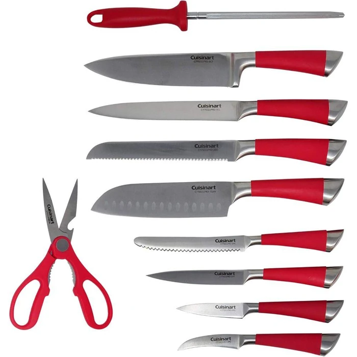 Cuisinart C77SS-11PRDGR 11-Piece Arista Collection Cutlery Stainless Steel Knife Block Set - Red by Cuisinart - Image 7
