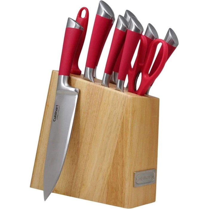 Cuisinart C77SS-11PRDGR 11-Piece Arista Collection Cutlery Stainless Steel Knife Block Set - Red by Cuisinart - Image 6