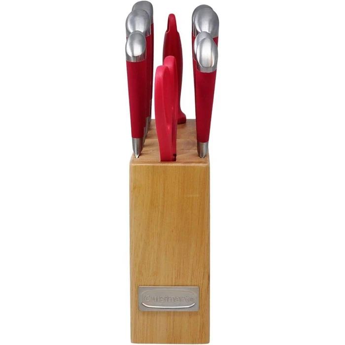 Cuisinart C77SS-11PRDGR 11-Piece Arista Collection Cutlery Stainless Steel Knife Block Set - Red by Cuisinart - Image 2
