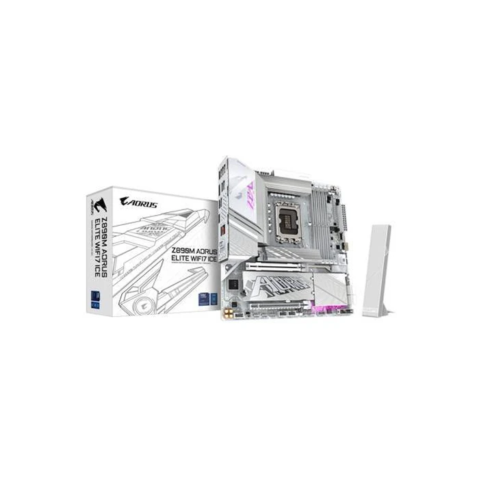 GIGABYTE Z890M AORUS ELITE WIFI7 ICE Ultra Core (Series 2) LGA 1851, ATX, DDR5, 3x M.2, PCIe 5.0, Thunderbolt 4, WIFI7, 2.5GbE LAN, EZ-Latch by GIGABYTE - Open Boxproduct Type condition - US$144.00