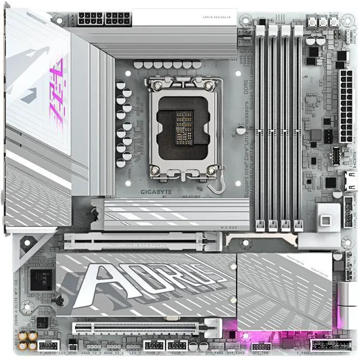 GIGABYTE Z890M AORUS ELITE WIFI7 ICE Ultra Core (Series 2) LGA 1851, ATX, DDR5, 3x M.2, PCIe 5.0, Thunderbolt 4, WIFI7, 2.5GbE LAN, EZ-Latch by GIGABYTE - Image 3