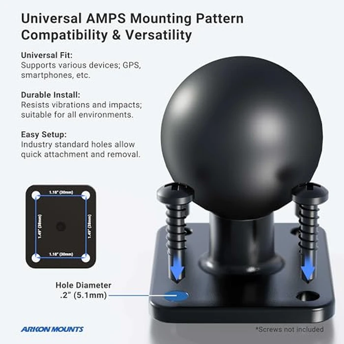 ARKON Mounts SPCLAMP38MM 38mm (1.5 inch) Ball to Adjustable Clamp Adapter by ARKON - Image 5