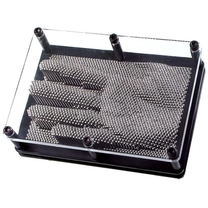 Toysmith: Classic Pin Art, Moveable Metal Pins to Create 3D Images, Great Conversation Piece, Suitable for Home or the Office, For Ages 8 and up, Black/Sliver, 5 - 10 years by Toysmith - Used - Like New condition