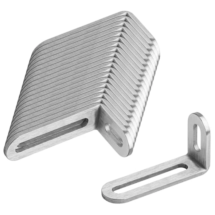 Fanmao 20 Pcs 3-1/8"L x 3/4" W x 1-1/8"H Slotted Corner Brace, Adjustable L Angle Bracket, 1/8" Thick by Fanmao - Image 4