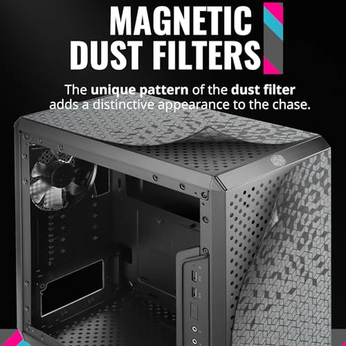 Cooler Master MasterBox Q300L Micro-ATX PC Case - Compact mATX Computer Case with Magnetic Dust Filters, Modular Adjustable I/O Panel, Perforated Airflow Design, 1 x 120mm Pre-Installed Fan, Black by Cooler Master - Image 3