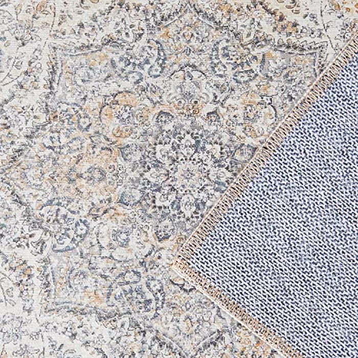 jinchan Area Rug 5x7 Washable Living Room Rug Vintage Traditional Distressed Lightweight Thin Retro Indoor Floor Cover Non Slip Floral Carpet for Bedroom Dining Room Bathroom Kitchen Office Taupe by jinchan - Image 8