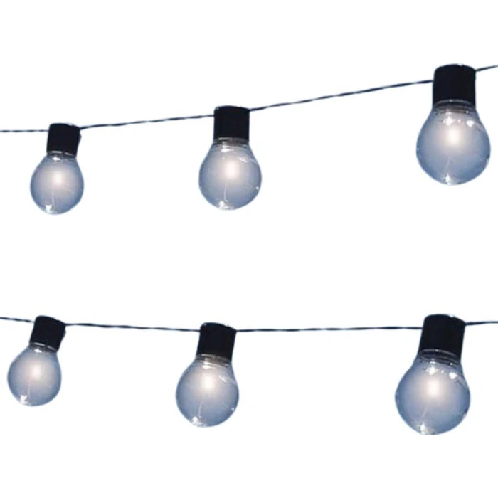 Touch Of ECO 12.5ft Solar Patio Bulb String Lights Nitebulbs - Warm White by Touch Of ECO - Refurbished - Excellent condition - US$26.88