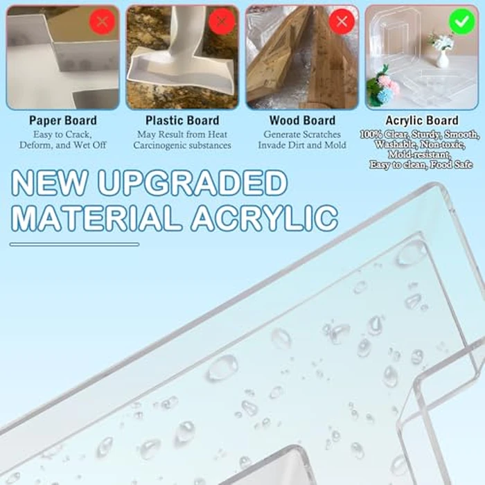 10" U Clear Acrylic Letter Charcuterie Board Box, Reusable Fillable Decorative Tray, Food-Safe Display for Candy, Snacks & Desserts, Perfect for Parties, Birthdays, Baby Showers & More by Esmorah - Image 5