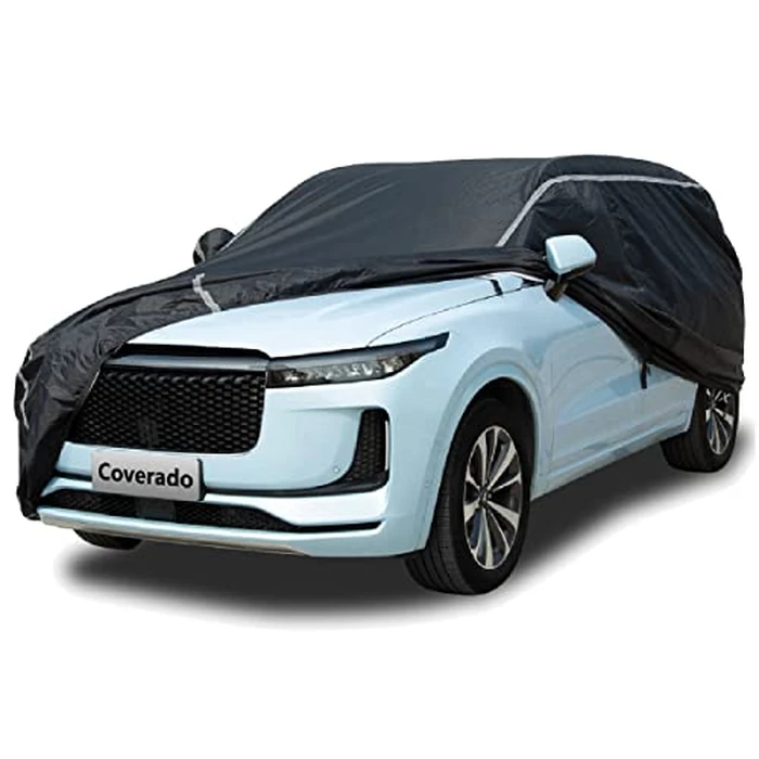 Car Cover Waterproof All Weather, Coverado Soft Cotton Lined Hail Protector Car Cover with Zipper Door, Outdoor Sun UV Rain Snow Protection Car Covers for Automobiles Universal Fit SUV (170"-190") by Coverado - Used - Very Good condition - US$64.74