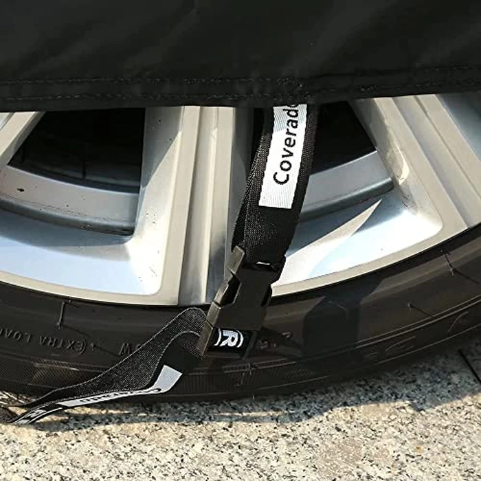 Car Cover Waterproof All Weather, Coverado Soft Cotton Lined Hail Protector Car Cover with Zipper Door, Outdoor Sun UV Rain Snow Protection Car Covers for Automobiles Universal Fit SUV (170"-190") by Coverado - Image 5