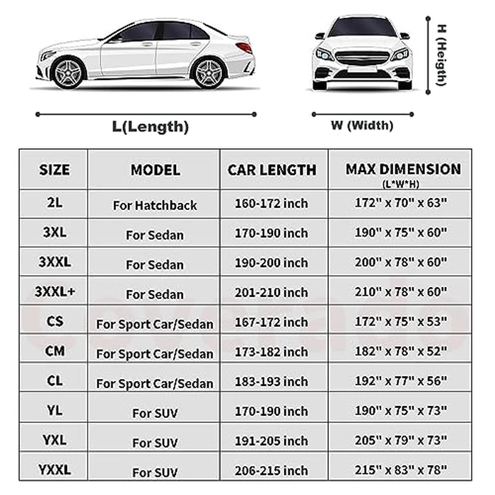 Car Cover Waterproof All Weather, Coverado Soft Cotton Lined Hail Protector Car Cover with Zipper Door, Outdoor Sun UV Rain Snow Protection Car Covers for Automobiles Universal Fit SUV (170"-190") by Coverado - Image 7