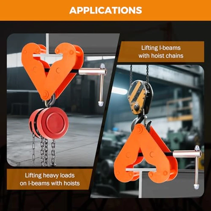 BEAMNOVA I Beam Clamp 4400lbs 2 Ton Load Capacity Heavy Duty Metal H Beam Clamp Lifting Tool for Rigging Adjustable Opening Flange by BEAMNOVA - Image 2