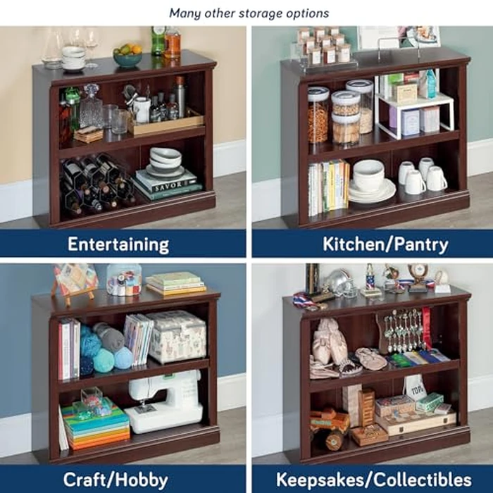 Sauder Miscellaneous Storage 2-Shelf Bookcase/ book shelf, Select Cherry finish by Sauder - Image 4