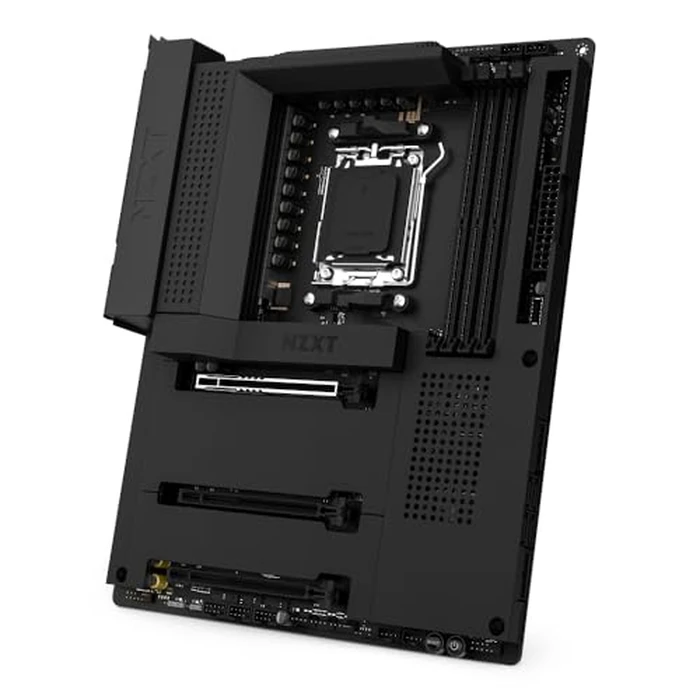 NZXT N7 B650E - AMD B650 Chipset - Supports AMD Ryzen 9000 8000 & 7000 Series CPUs (Socket AM5) - ATX Gaming Motherboard - Integrated Rear I/O Shield - DDR5 - Wi-Fi 6E - Black by NZXT - Image 1