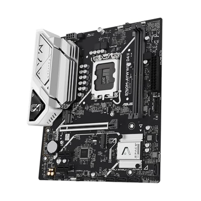 ASUS B760M-AYW WiFi D4 II Intel(R) B760 (LGA 1700) microATX mATX Motherboard, PCIe 5.0 x16 Support, Two M.2 Slots, DDR4, Realtek 2.5Gb Ethernet, Wi-Fi 6, HDMI, SATA 6 Gbps, Front USB 5Gbps, Aura Sync by ASUS - Image 6