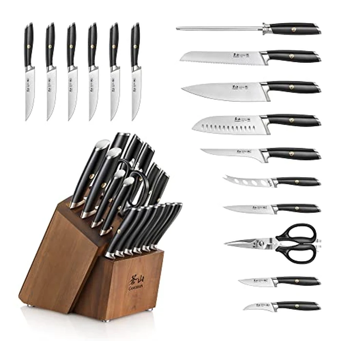 Cangshan L Series 17-Piece German Steel Forged Knife Set, 1026795 (Black) by Cangshan - Image 2