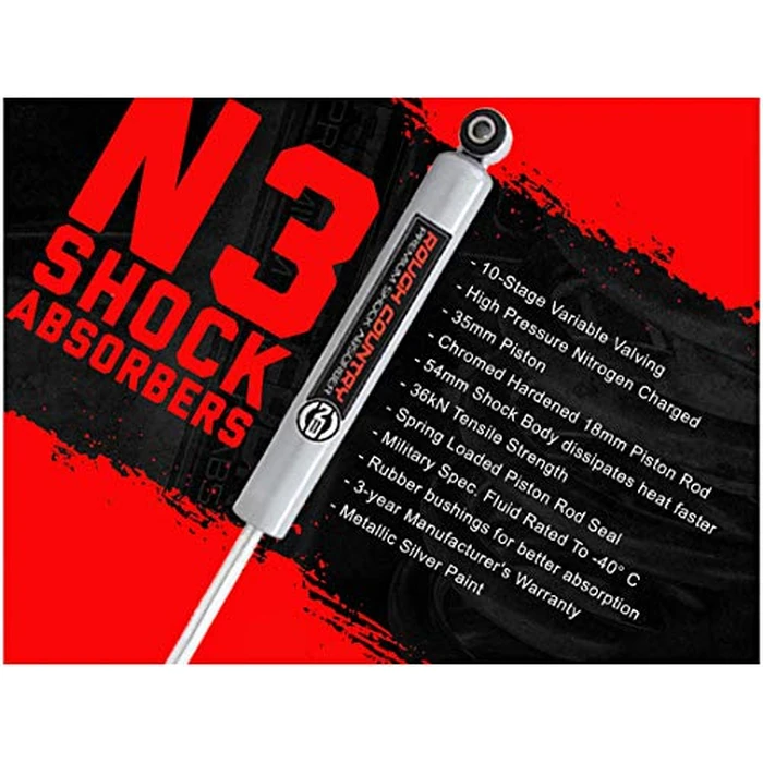 Rough Country 0-2" N3 Rear Shocks for 99-16 Ford Super Duty - 23210_D by Rough Country - Image 2