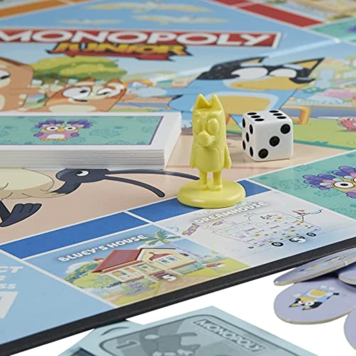 Monopoly Junior: Bluey Edition Board Game for Kids Ages 5+, Play as Bluey, Bingo, Mum, and Dad, Features Artwork from The Animated Series - English (Amazon Exclusive) by Monopoly - Image 6