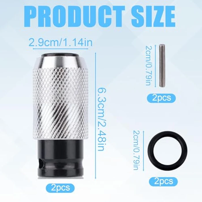 2pcs Rotary Hammer Adapter, Heavy-Duty Hammer Drill Bit Converter with Pins and Rubber Rings Quick Release Convert to Electric Hammers Impact Drill Accessories for Concrete & Masonry Tough Materials by Penitue - Image 2