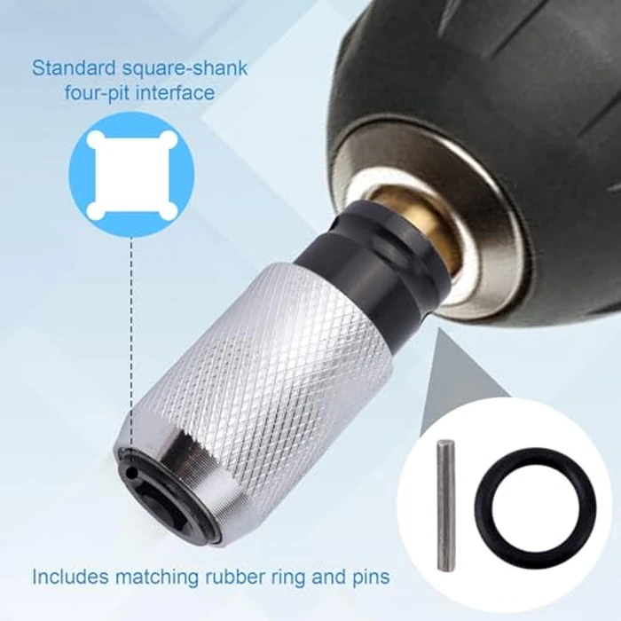 2pcs Rotary Hammer Adapter, Heavy-Duty Hammer Drill Bit Converter with Pins and Rubber Rings Quick Release Convert to Electric Hammers Impact Drill Accessories for Concrete & Masonry Tough Materials by Penitue - Image 4