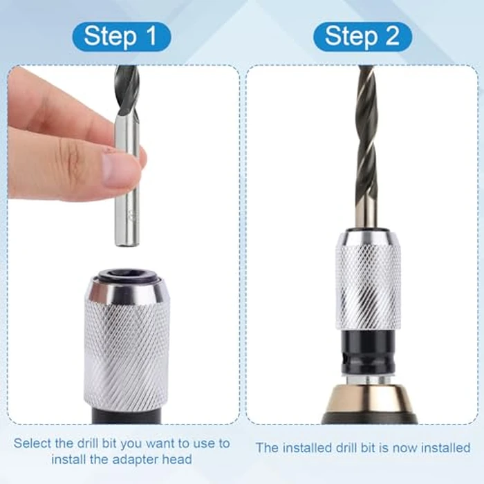 2pcs Rotary Hammer Adapter, Heavy-Duty Hammer Drill Bit Converter with Pins and Rubber Rings Quick Release Convert to Electric Hammers Impact Drill Accessories for Concrete & Masonry Tough Materials by Penitue - Image 5