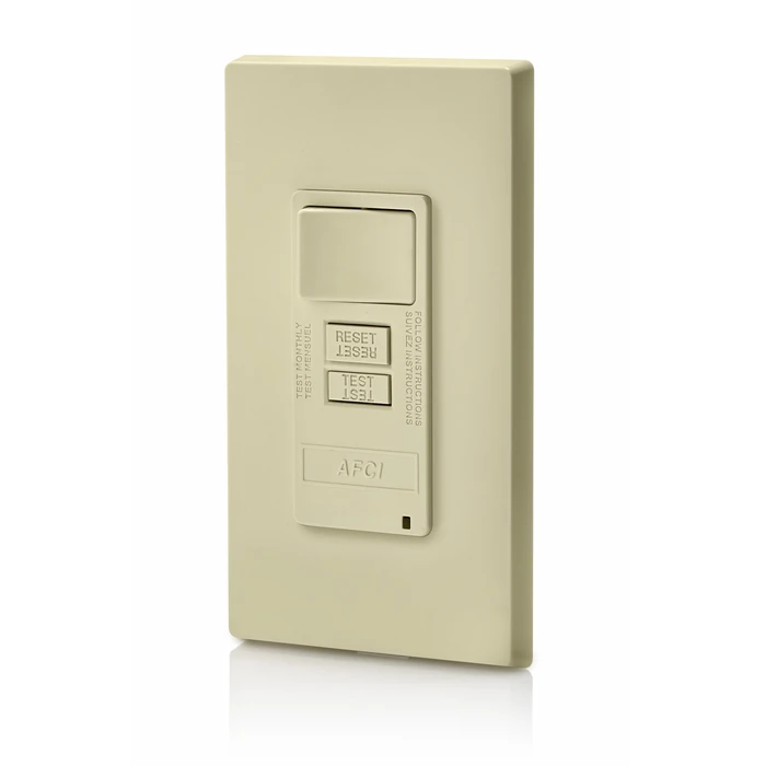 Leviton AFCI/Switch Combination, 15 Amp, Self Test, LED Indicator Light, AFSW1-I, Ivory by Leviton - Image 3