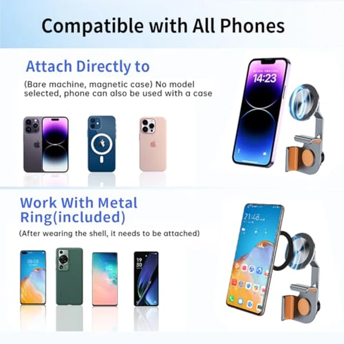 ILGNIMZ Aluminum Alloy Tesla Phone Mount【Ultra-Strong Magnetic Base】 Foldable Hidden Car Mount for Tesla Model 3/Y/Cybertruck, Durable for MagSafe Phone Holder Fit All Devices, Tesla Accessories by ILGNIMZ - Image 5