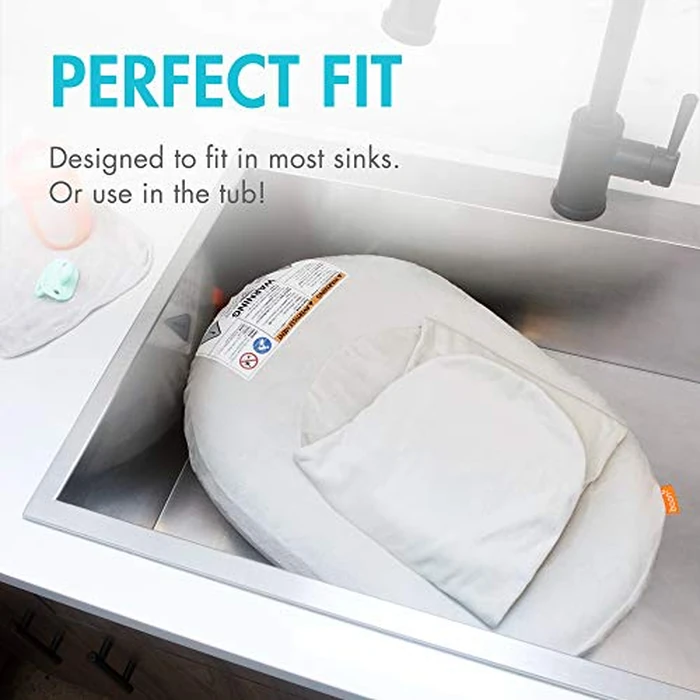 Boon Puff+ Inflatable Baby Bather - Infant Bathtub Includes Microfleece Cover, Swaddle Wings, and Storage Bag - Inflatable Baby Bathtub for Newborns and Infants by Boon - Image 3