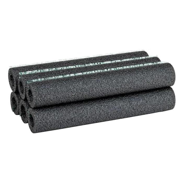 Duck Brand Foam Pipe Covers, Pipe Insulation Foam Tubes for Hot and Cold Water Pipes, Pre Slit and Self Sealing Adhesive Edge, 0.75 in. x 1 Ft., 6 Sticks Per Package, 6 Feet Total, Black by Duck Brand - Image 1