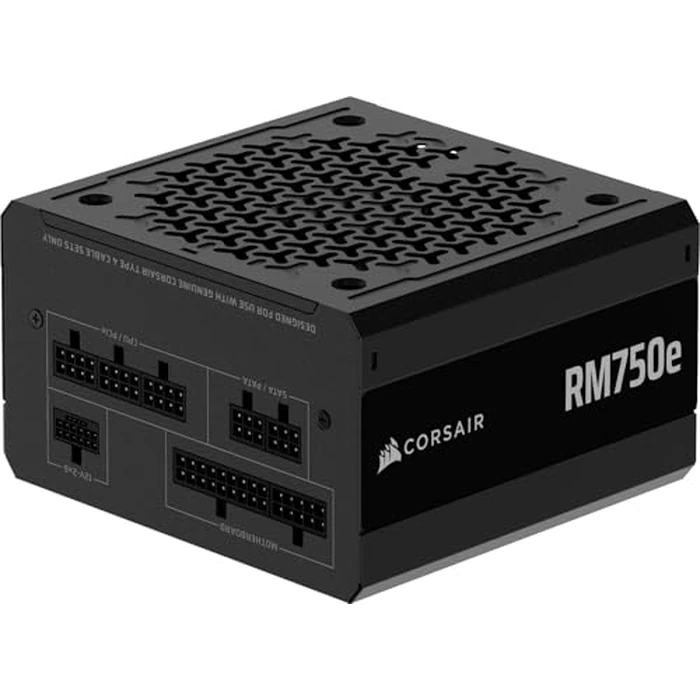 CORSAIR RM750e (2025) Fully Modular Low-Noise ATX Power Supply with 12V-2x6 Cable - ATX 3.1 & PCIe 5.1 Compliant, Cybenetics Gold Efficiency, 105 degreesC-Rated Capacitors, Modern Standby Mode - Black by Corsair - Image 1
