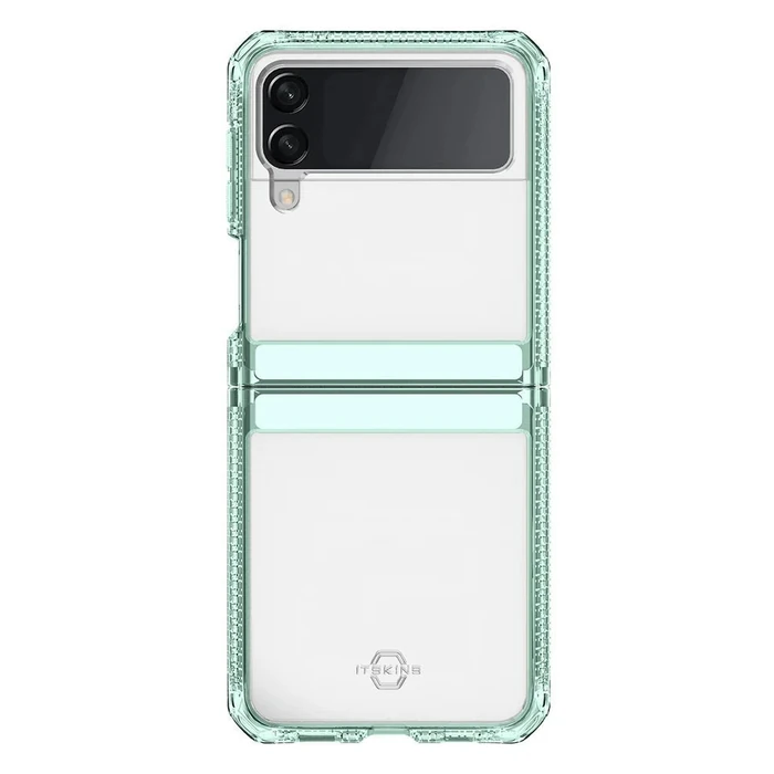 Itskins Hybrid Clear Phone Case for Galaxy Z Flip3 5G - Light Green/Transparent by Itskins - Image 1